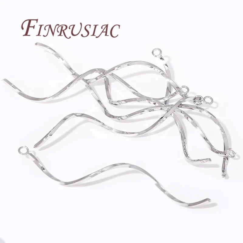 18K Gold Plated S-Shape Wavy Earwire Connector | DIY Jewelry