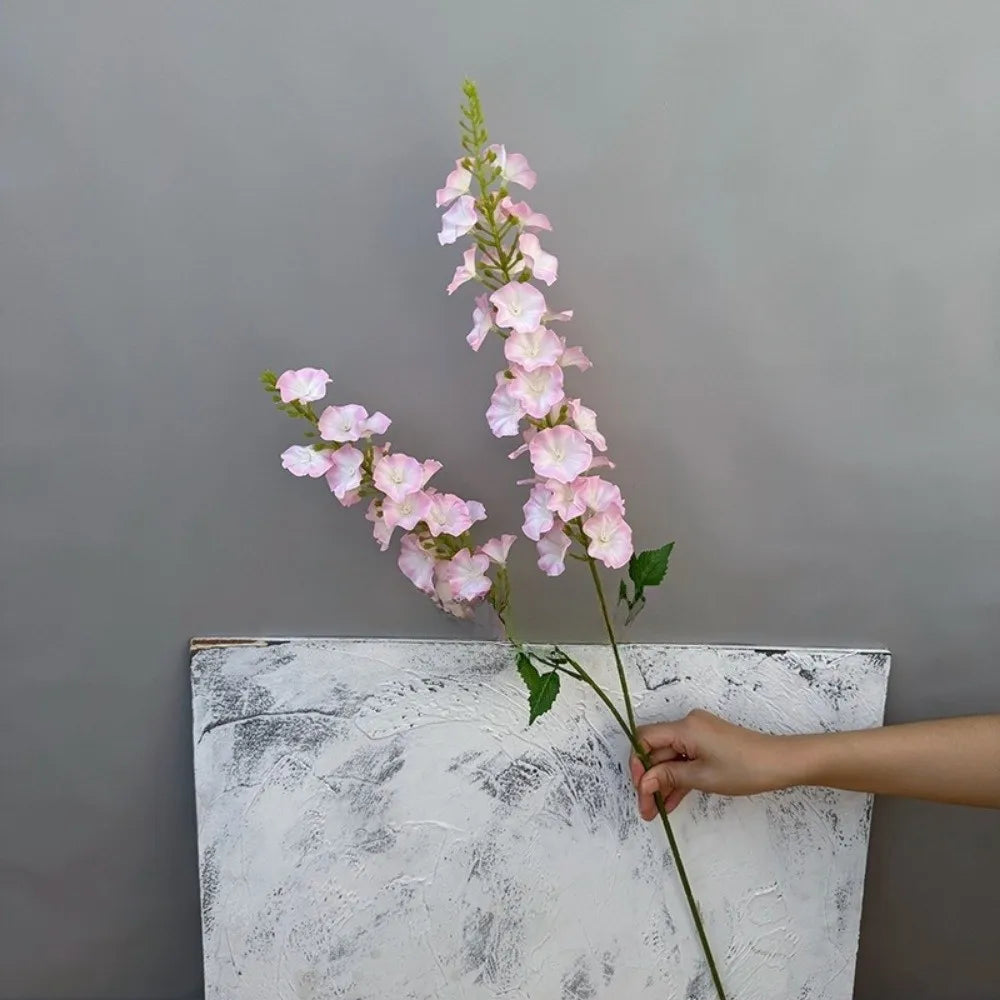 Pink Artificial Larkspur Silk Flowers – 2-Fork Faux Floral Stems