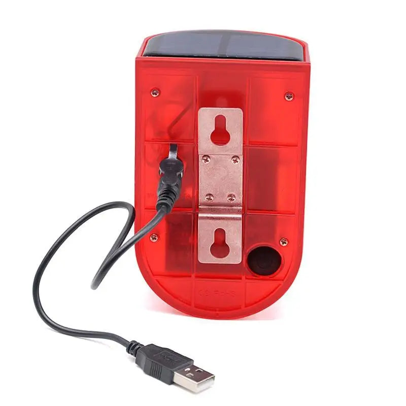 Solar Motion Sensor Alarm Light – IP65 Siren Strobe Deterrent