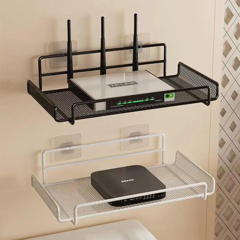 No-Drill Stainless Steel Wall-Mounted Router & WiFi Shelf