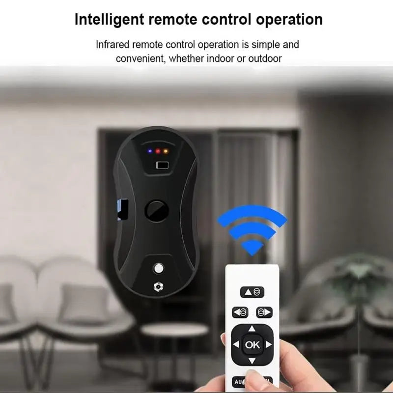 Window Cleaning Robot – Auto Mist, Dual Rotating Pads & Remote