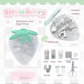 9-Piece Mini Strawberry Stapler & Puncher Stationery Set