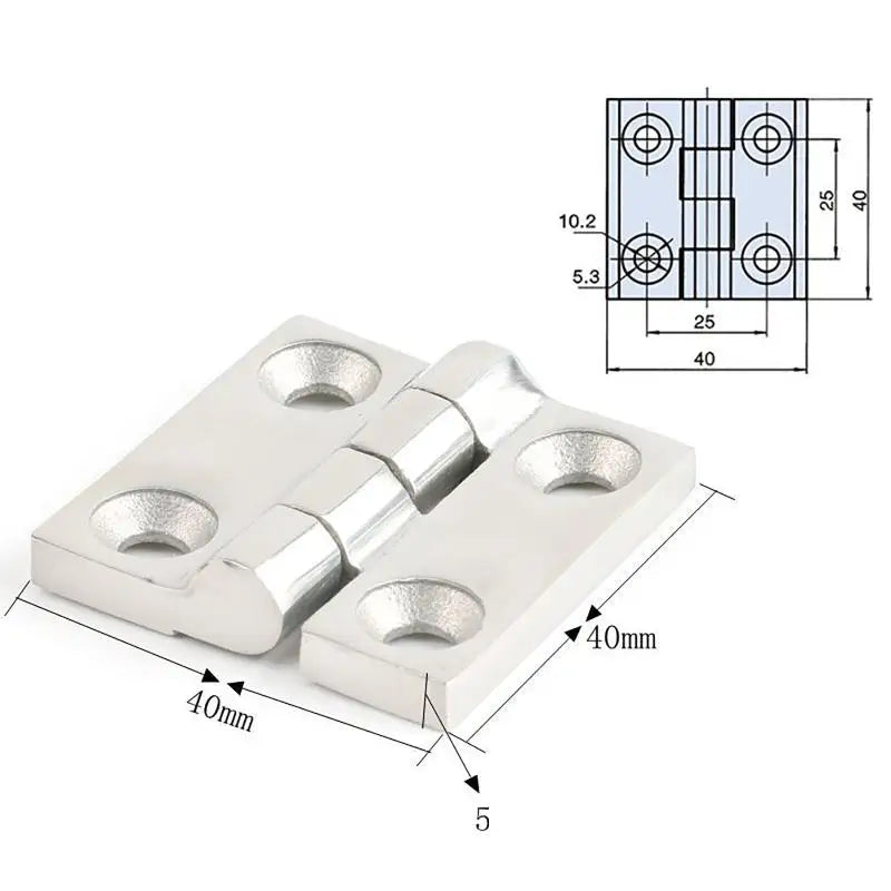 Stainless Steel Detachable Flag Hinge Lift Off 40 50 60mm