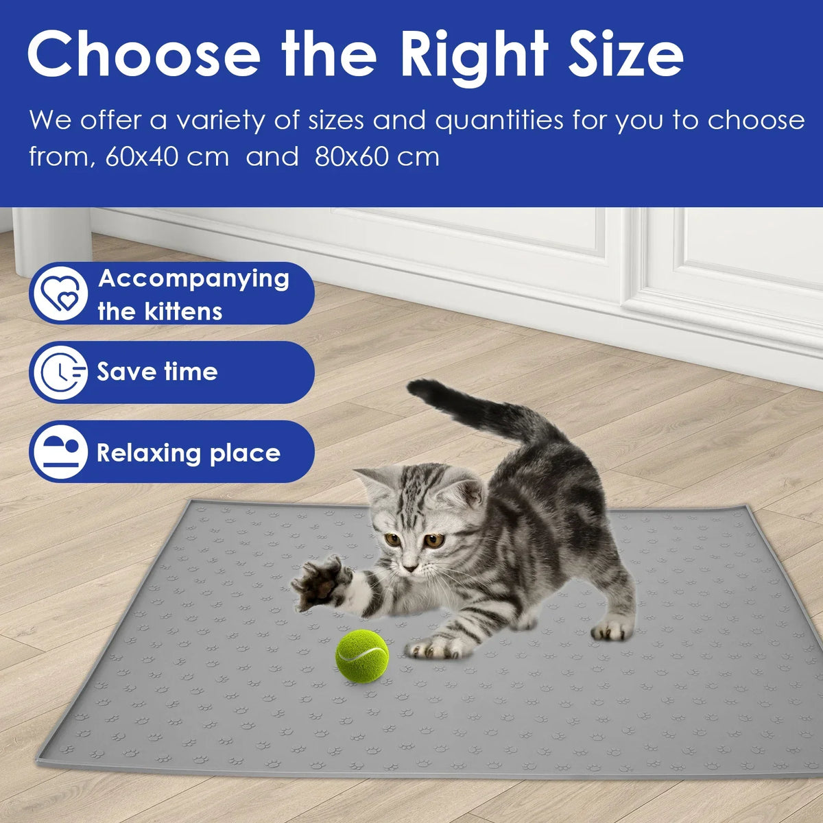 Waterproof Silicone Cat Litter Mat – Non-Slip Washable Pet Mat