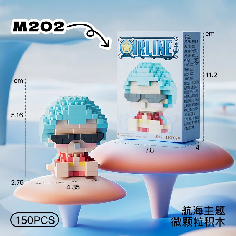 One Piece Anime Mini Block Figures – 20 Styles | 3D Assembly Toy