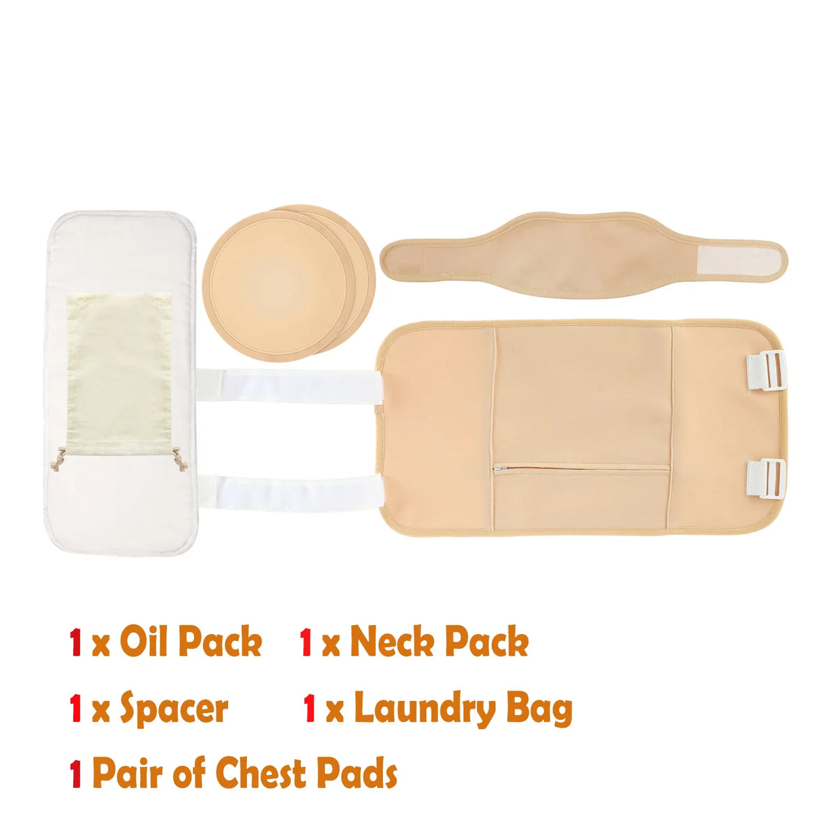 Reusable Castor Oil Pack Wrap Kit – Adjustable Waist & Neck