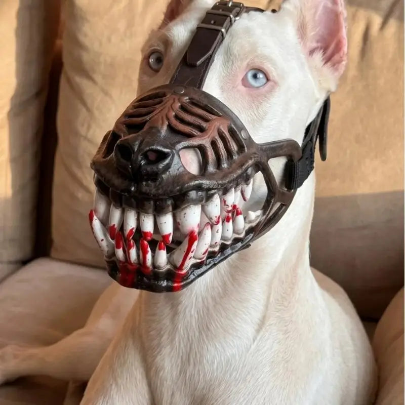 Dog Dinosaur Halloween Costume Muzzle | Soft Latex, Movable Jaw