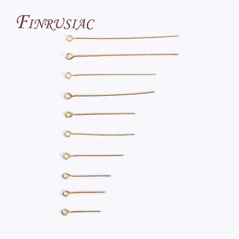 18K Gold Plated Eye Pins 50 Pcs – Jewelry Making Findings