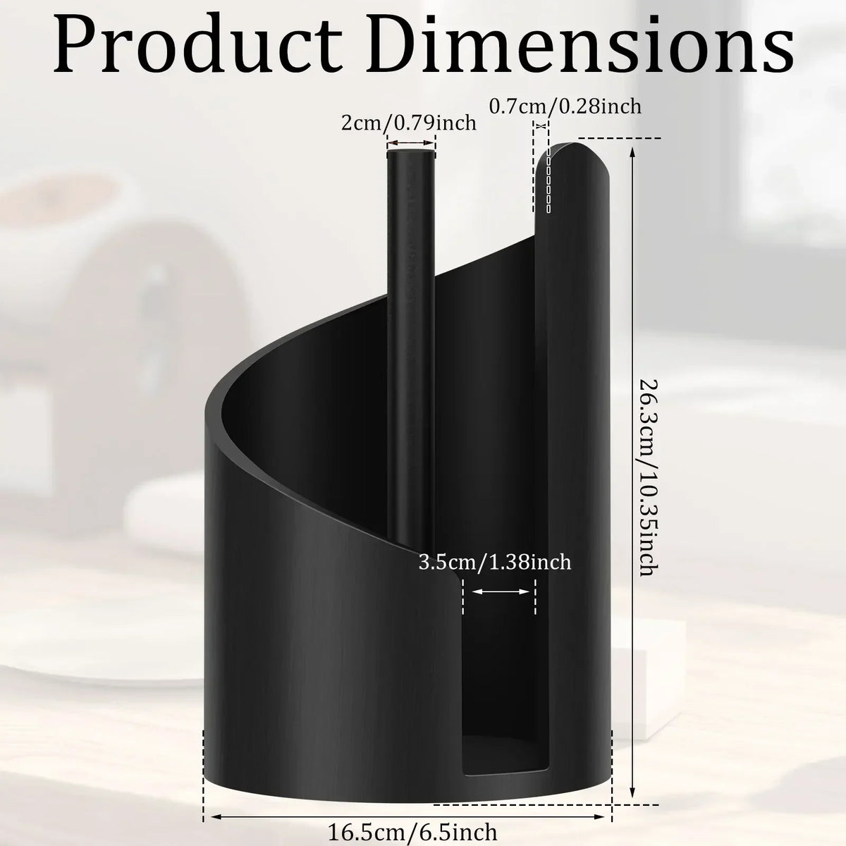 Wooden Spiral Paper Towel Holder – Countertop Stand
