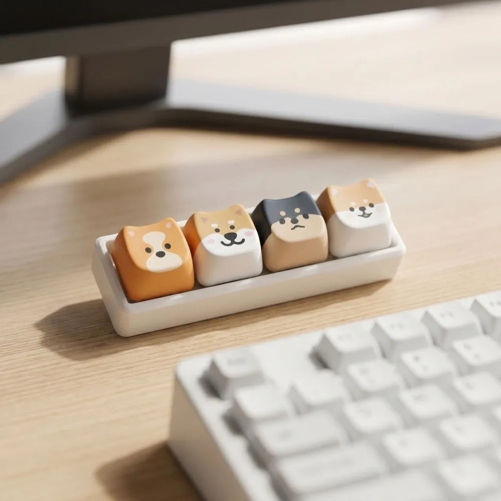 Shiba Inu Keycap Keychain Fidget Toy – Cute Dog Design