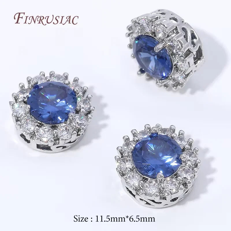 18K Gold Plated Zircon Flower Beads – DIY Jewelry Making