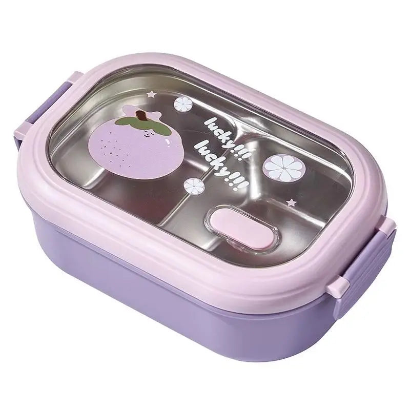 Stainless Steel Divided Bento Lunch Box – Leak-Proof, Large