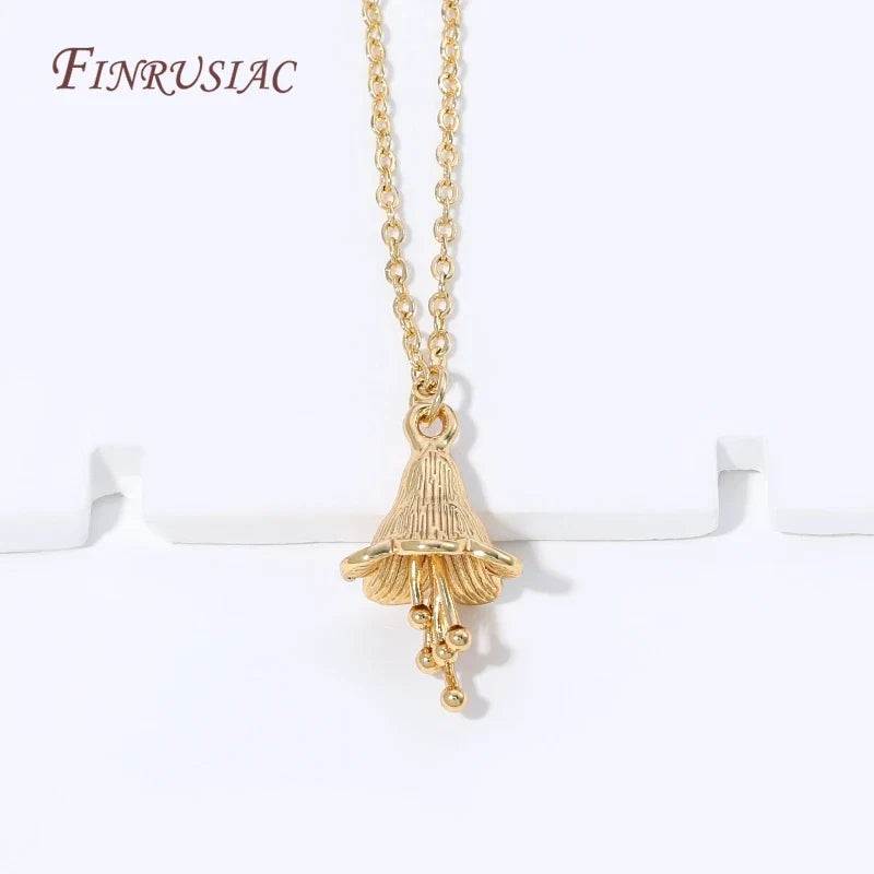 18K Gold Plated Jellyfish Charm – Brass DIY Jewelry Pendant