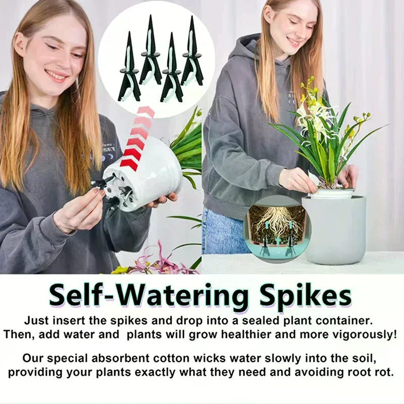 10-Pack Self-Watering Irrigation Spikes | Indoor & Outdoor Plants