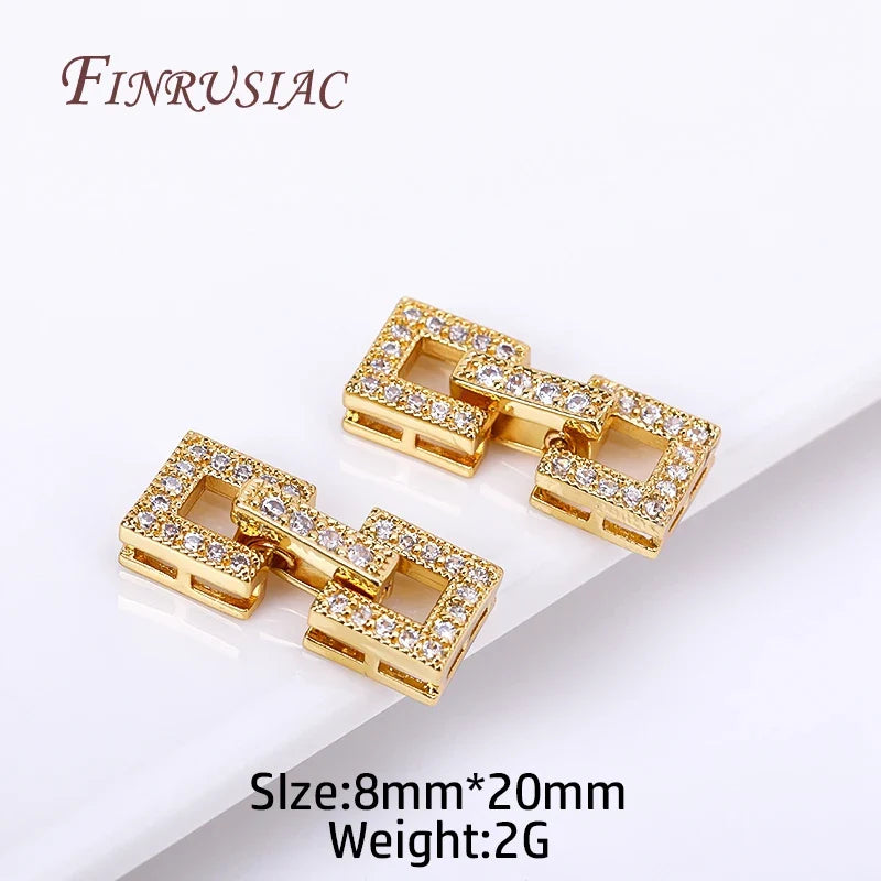 18K Gold Plated Zircon Clasp Findings | DIY Jewelry Making
