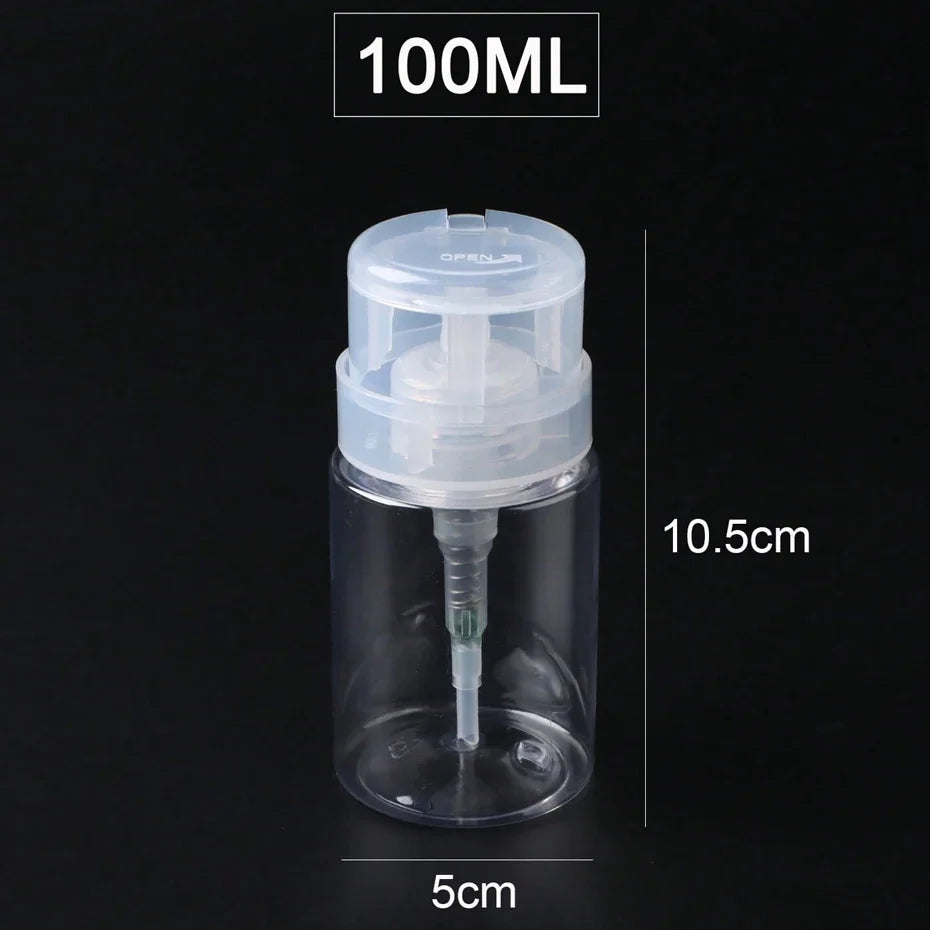 100ml Refillable Press Pump Dispenser – Nail Polish Remover