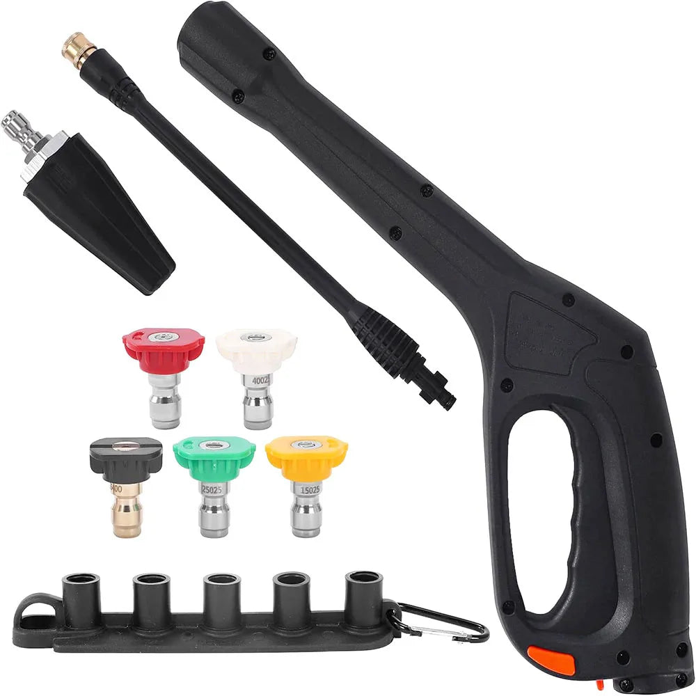 Pressure Washer Spray Gun – Turbo Nozzle & 5 Tips Included