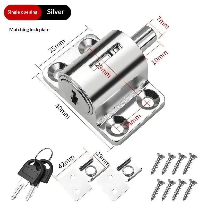 Sliding Door Window Lock Set + 2 Keys – Child Safety Lock
