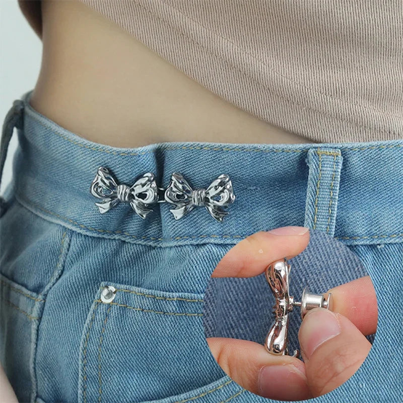 Butterfly Clasp Waist Tightener – Adjustable No-Sew Jean Button