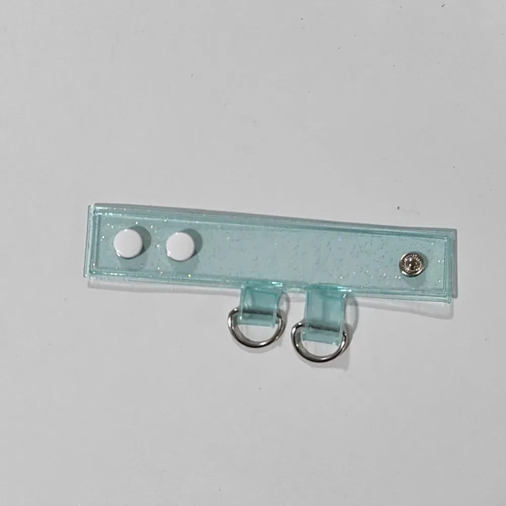 2pcs Transparent PVC Bag Strap Extension Buckle Clip