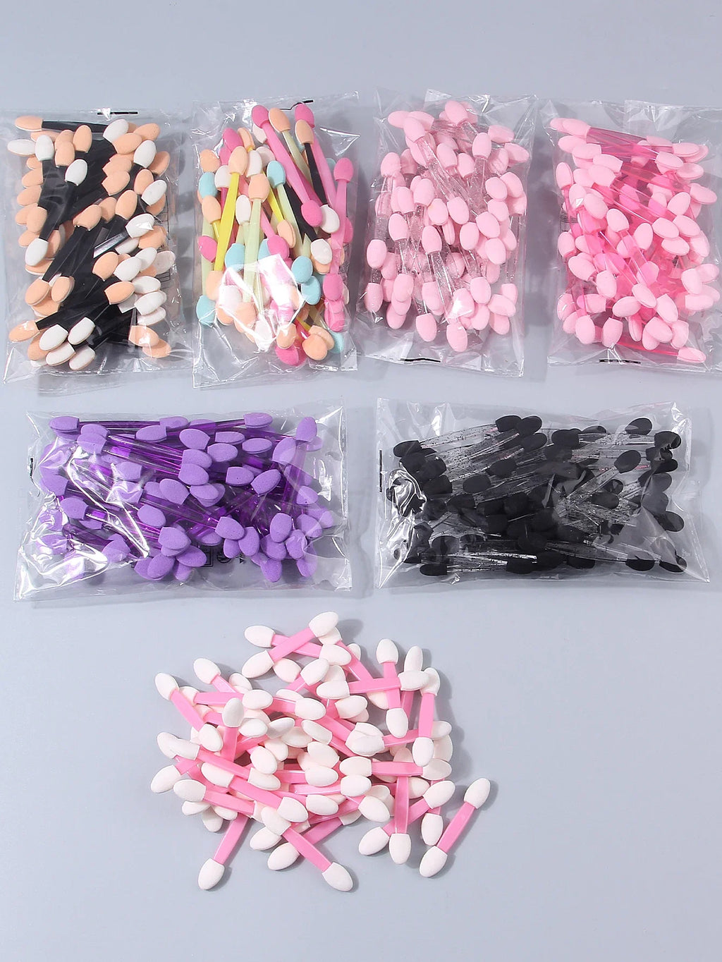 50Pcs Disposable Double-End Sponge Eyeshadow Applicators