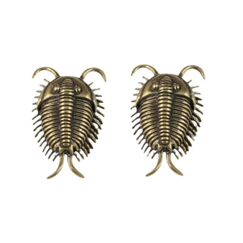 Brass Trilobite Figurine – Retro Desk Ornament & Tea Pet