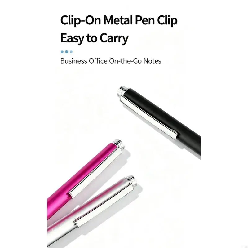 Disc Tip Stylus Pen – Metal Body, Cap & Clip for Touchscreens