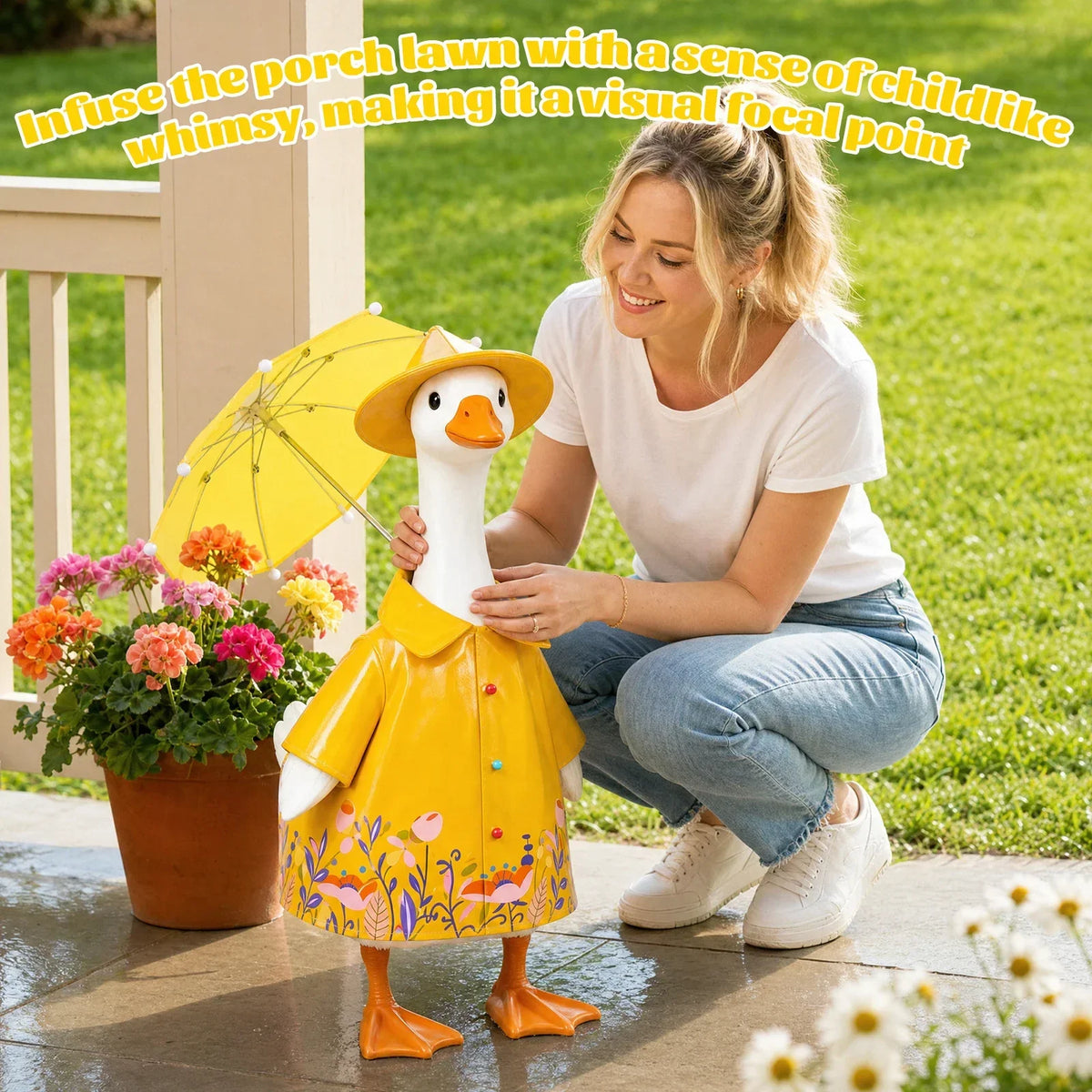Porch Goose Raincoat Outfit Set – Hat, Umbrella & Clothes