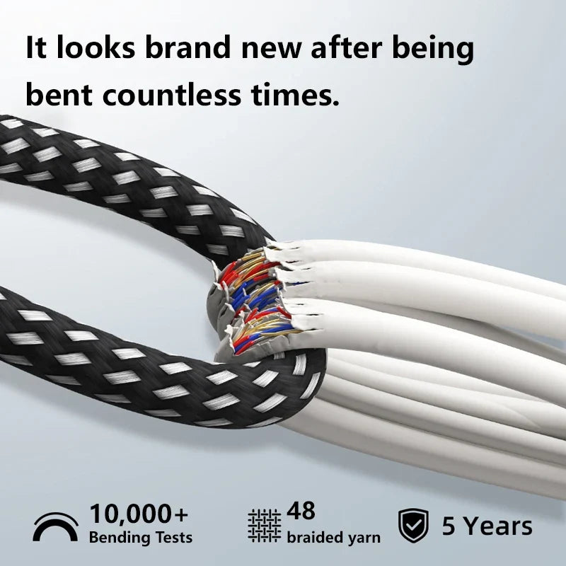 Football Style Braided Fast Charging Cable – Apple & Android