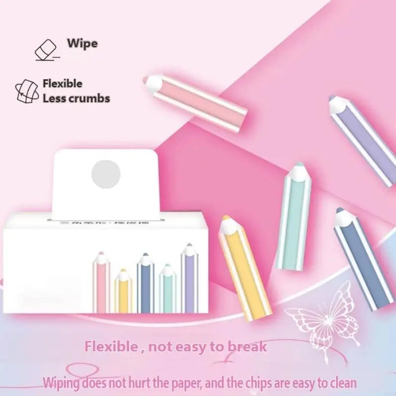 Ergonomic Grip Pencil Erasers – Flexible PVC, 5 or 10 Pack