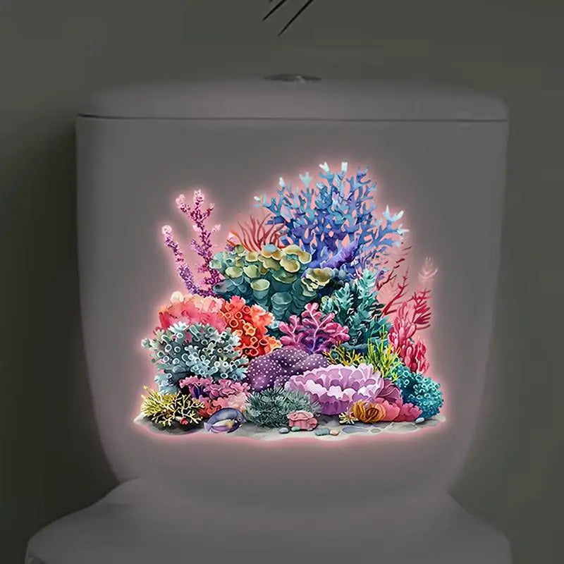 Glow-in-the-Dark Coral Reef Sticker – Luminous Wall Decal