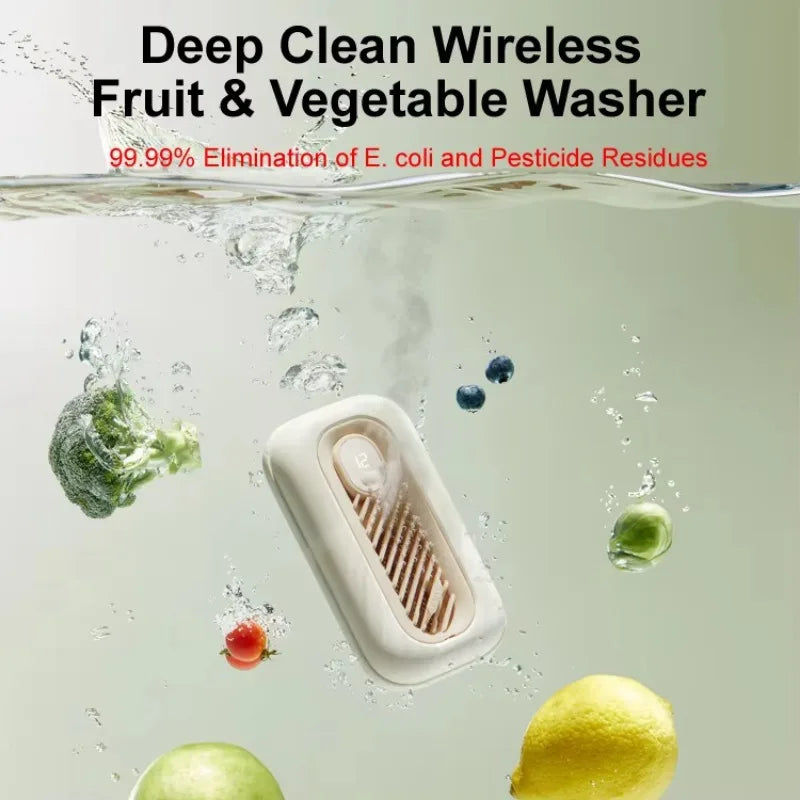 Wireless Fruit & Vegetable Purifier – Ion Food Cleaner IPX7