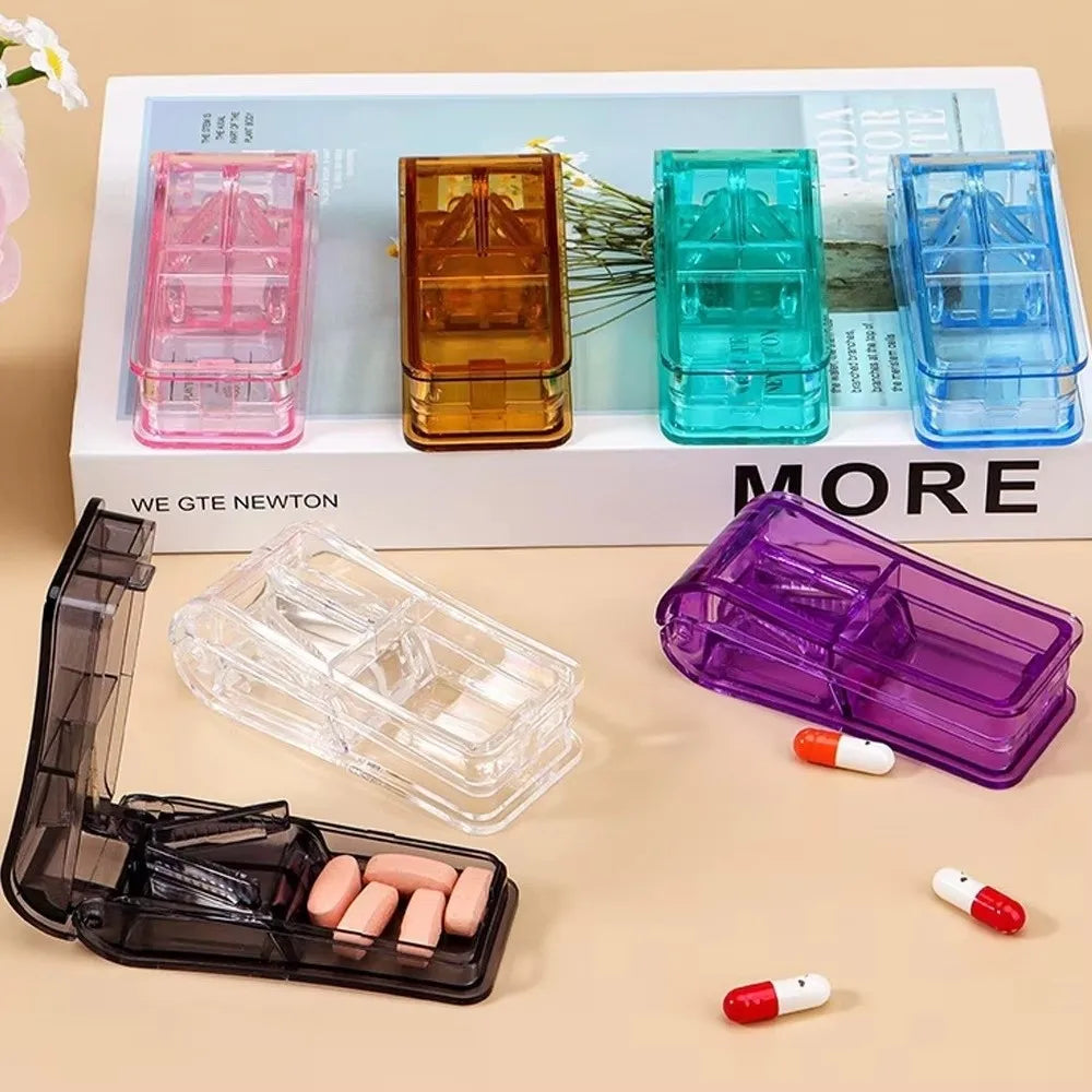 Portable 2-in-1 Pill Cutter & Medicine Storage Box