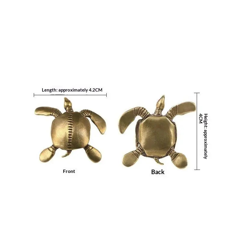Vintage Brass Turtle Figurine – Tea Pet & Desk Ornament