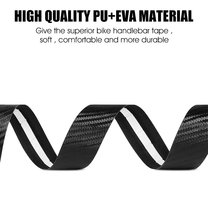 Carbon Fiber PU Road Bike Handlebar Tape – Anti-Slip Bar Wrap