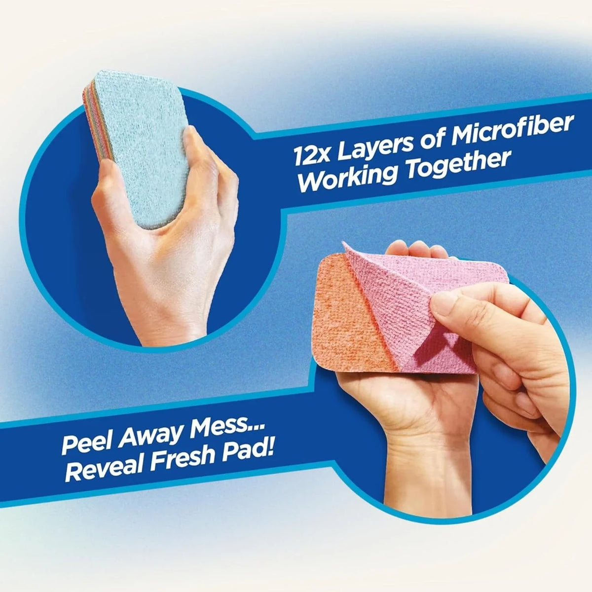 PVA Rainbow Sponge Cloth 12-Layer Tear-Off Super Absorbent Rag