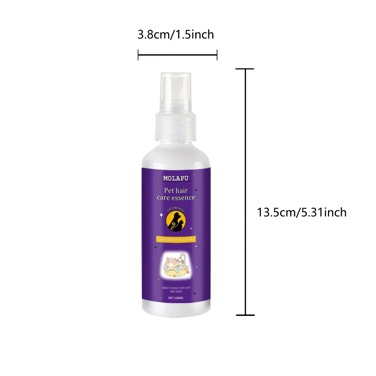Pet No-Rinse Detangling Spray for Cats & Dogs – 100ml
