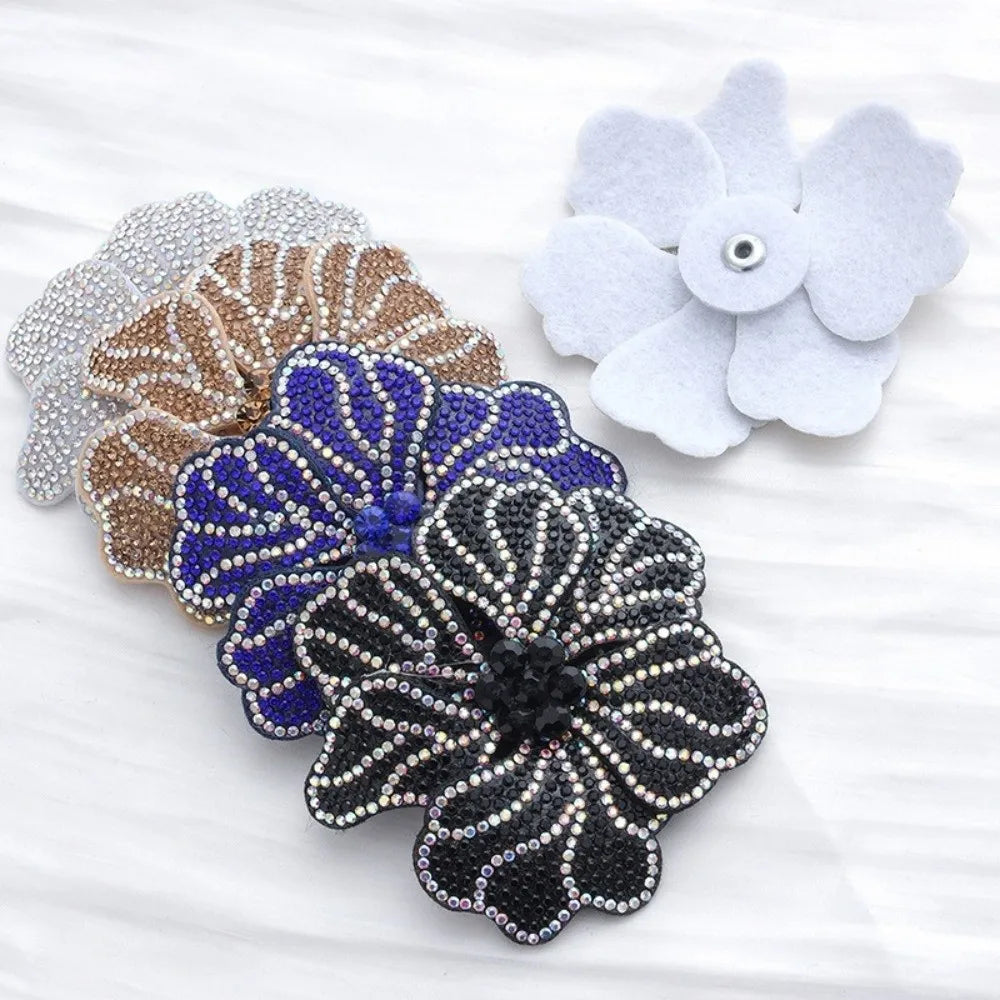 3D Rhinestone Rose Flower Patch – Sew-On DIY Applique Craft