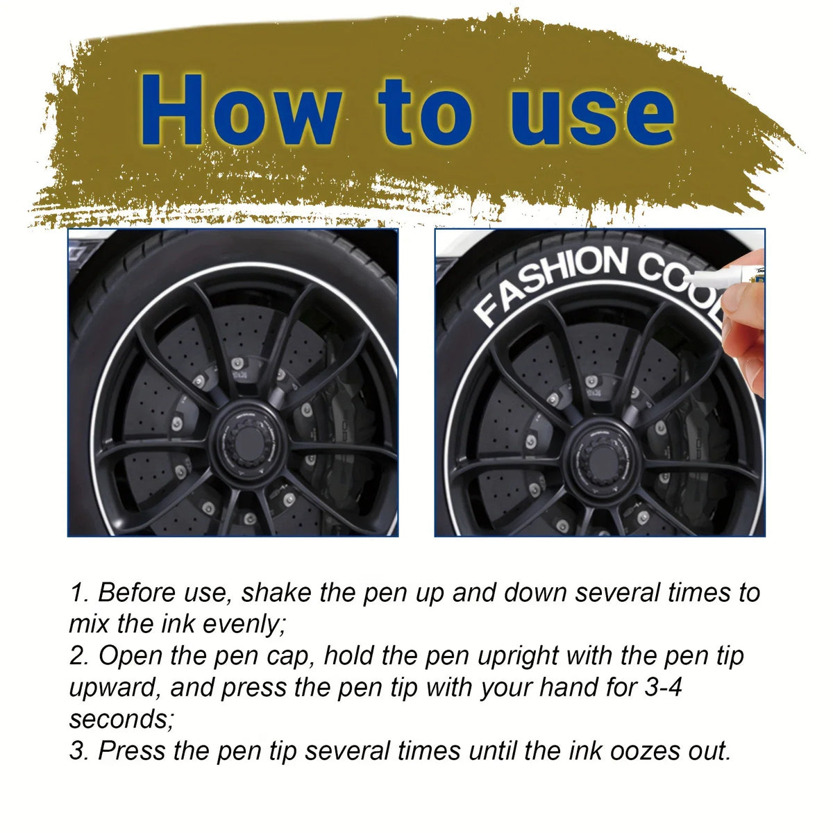 Oil-Based Tire Marker Pen – Waterproof Quick-Dry Car &amp; DIY