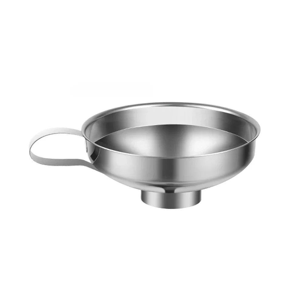 Stainless Steel Wide Mouth Funnel with Handle | Kitchen Tool
