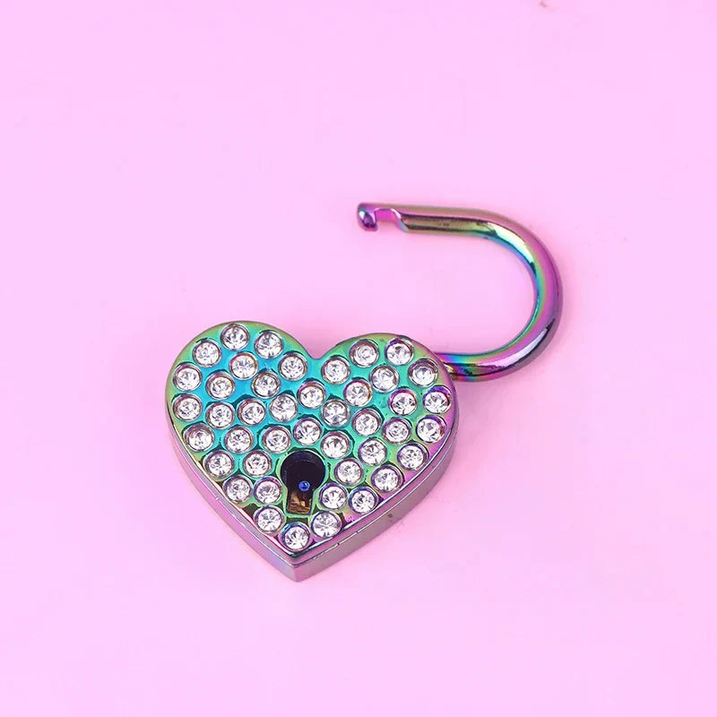 Heart Shaped Metal Keyed Padlock for Jewelry & Keepsake Boxes