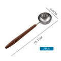Stainless Steel Coffee Scoop Walnut Wood Handle 8/25ml