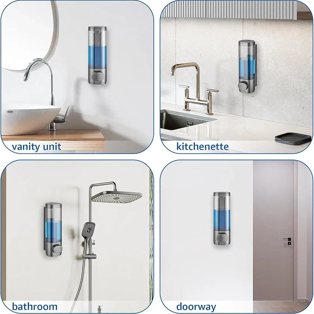 300ml Wall-Mounted Manual Liquid Soap Dispenser | Bathroom