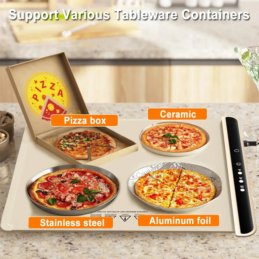 Raugee Foldable Electric Warming Tray | 3-Level Silicone Food Warmer