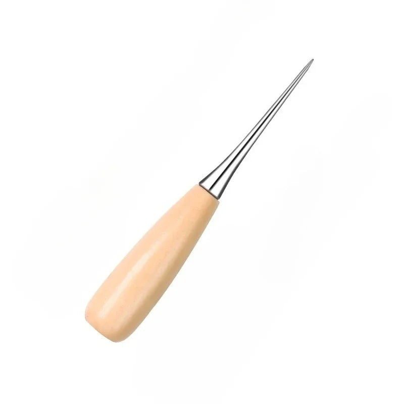 Leather Awl Wooden Handle – DIY Piercing & Shoemaking Tool