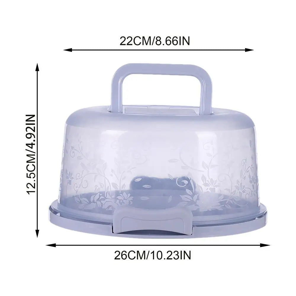 Transparent Dome Cake Carrier with Airtight Lid & Handle