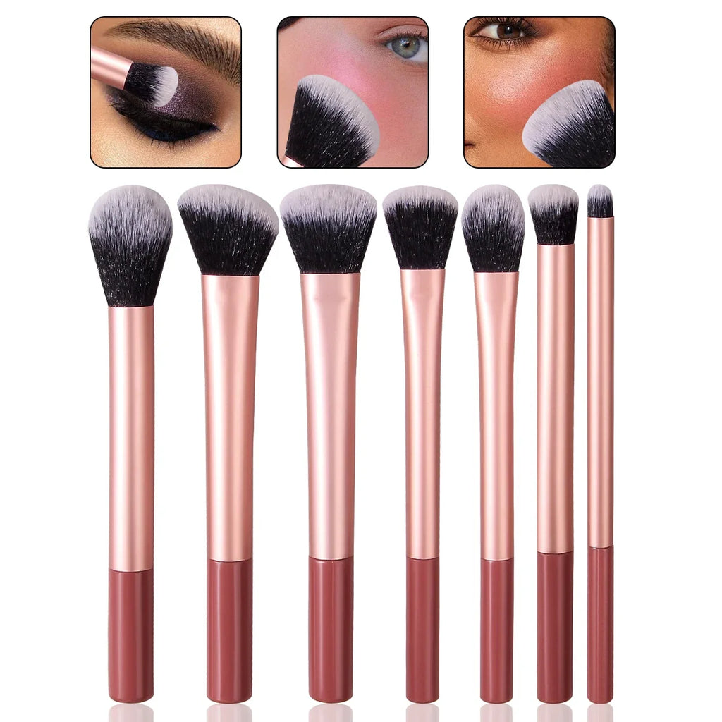 Nixie 7-Piece Makeup Brush Set – Synthetic Bristles Kit