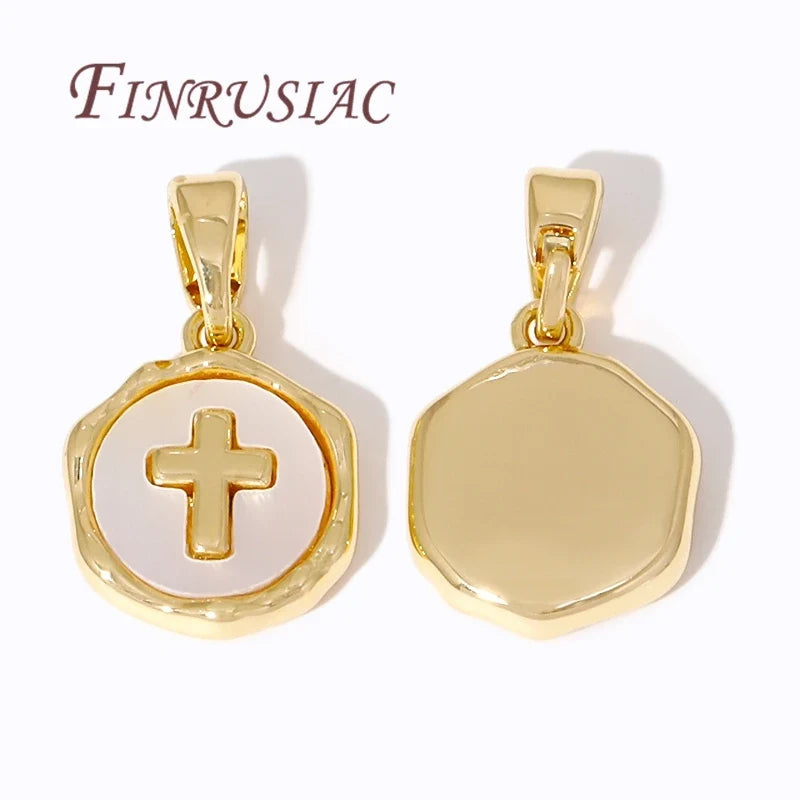 18K Gold Plated Jesus Cross Pendant – DIY Jewelry Charm