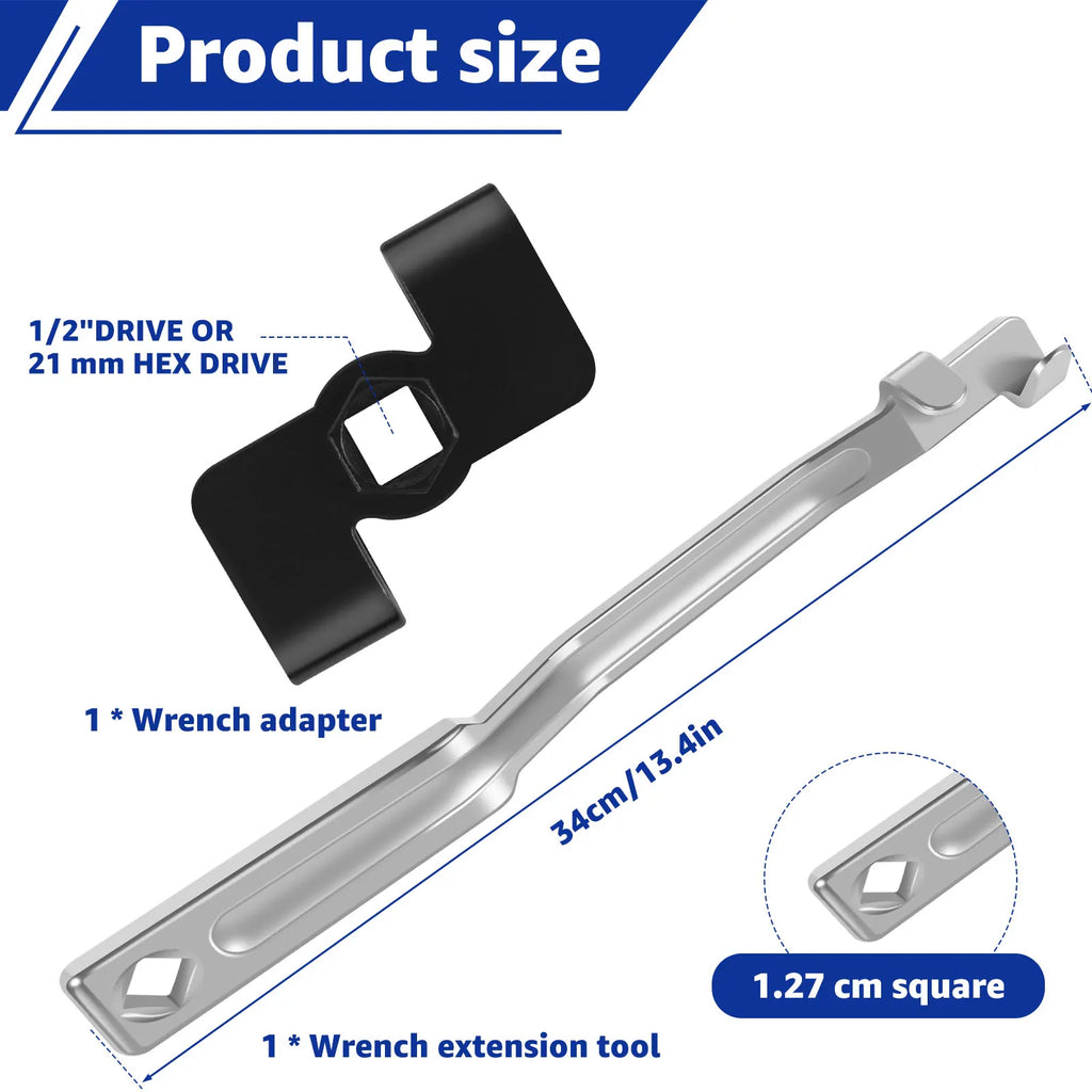 Universal 1/2" Drive Wrench Extender Adapter & Tool Bar Set