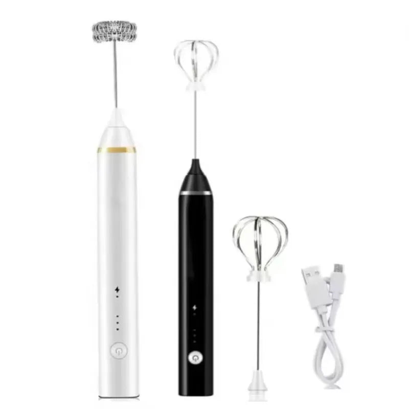 USB Electric Milk Frother – 3 Speed, LED Light, Rechargeable